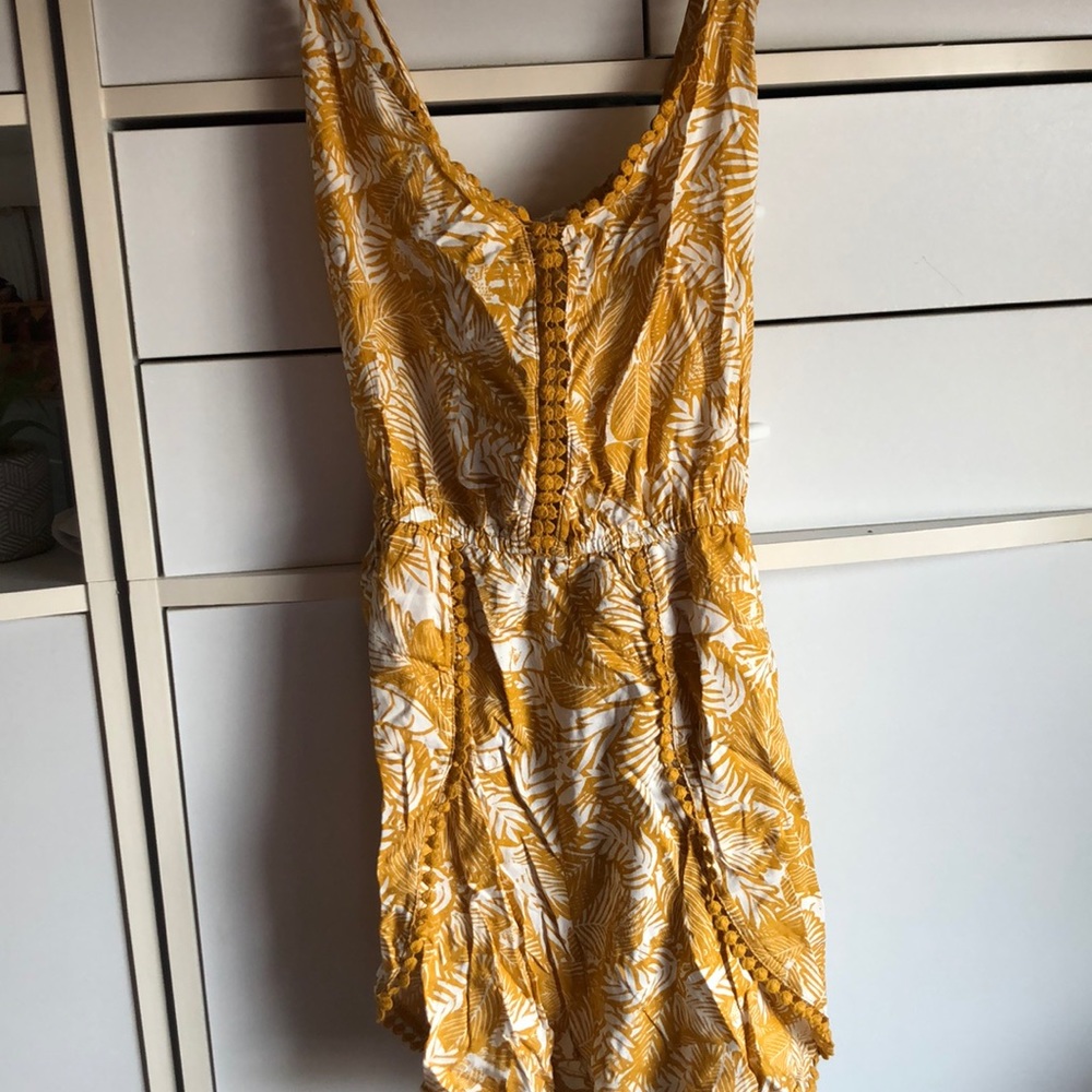 Yellow and white romper